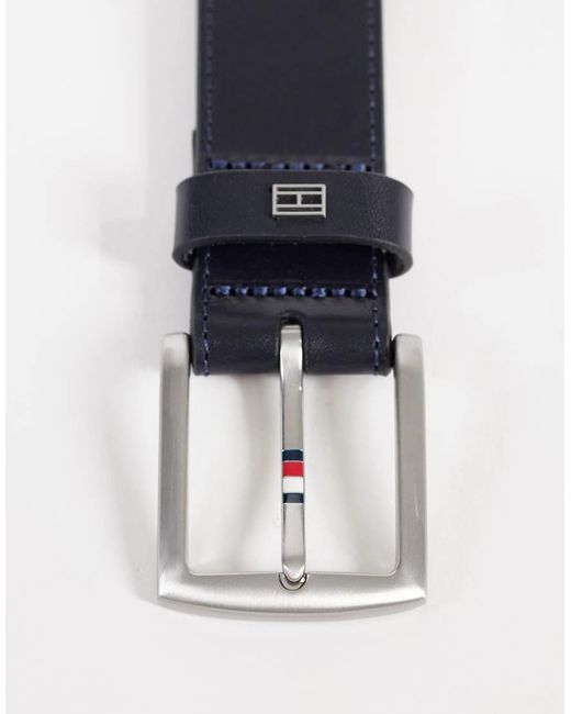 Tommy Hilfiger Blue Denton Premium Leather Belt for men