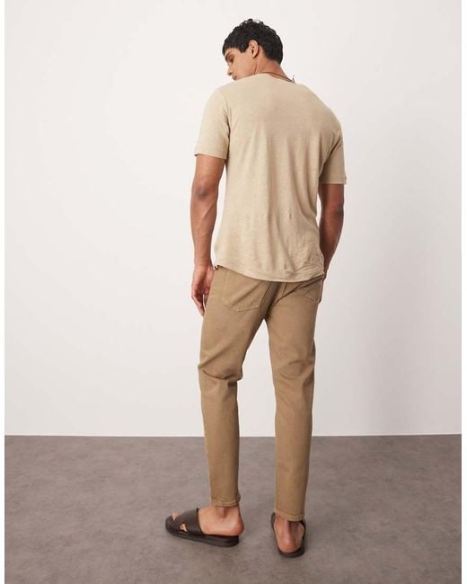 Mango Natural Benc Barrel Leg Jeans for men