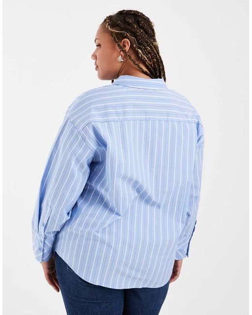 Vero Moda Blue Oversized Shirt
