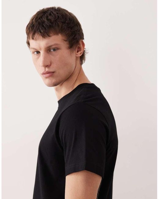Weekday Black Classic Boxy Oversized Heavyweight Jersey T-shirt for men