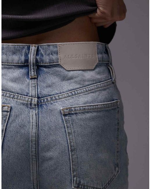 AllSaints Black Doris Denim Short