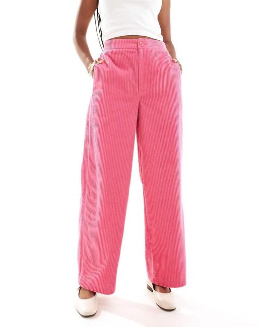 ASOS Pink Cord Barrel Pants