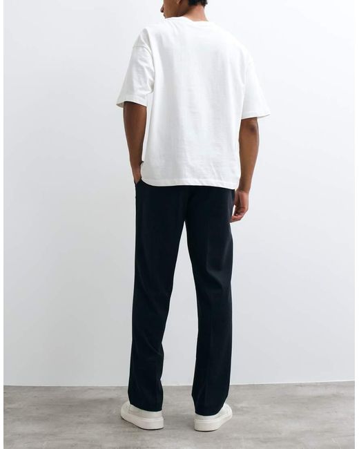 ASOS Black Flexmaxtm Smart Straight Trousers for men