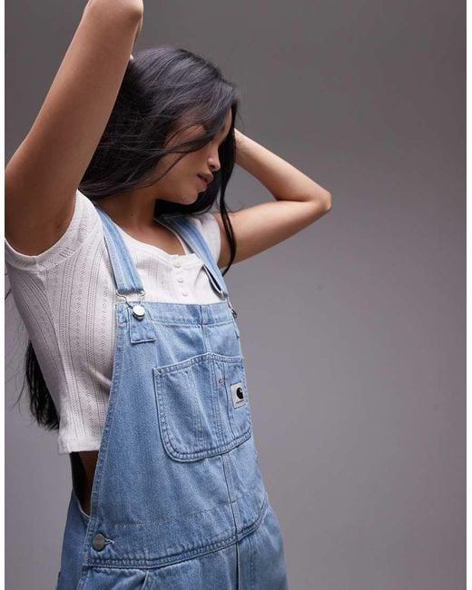 Carhartt Blue Straight Denim Dungarees