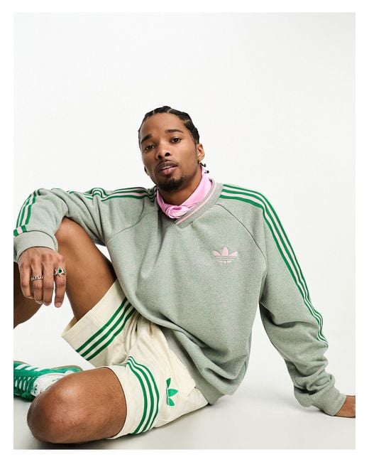 Adidas Originals Green Adicolor 70s Sweatshirt for men