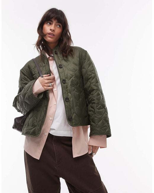 ARKET Gray Quilted Jacket