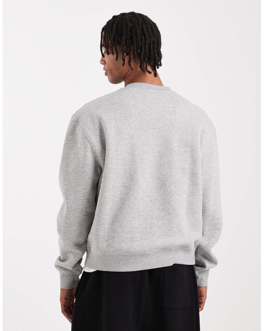 ASOS – essentials – kastiges relaxed-fit-sweatshirt in Gray für Herren