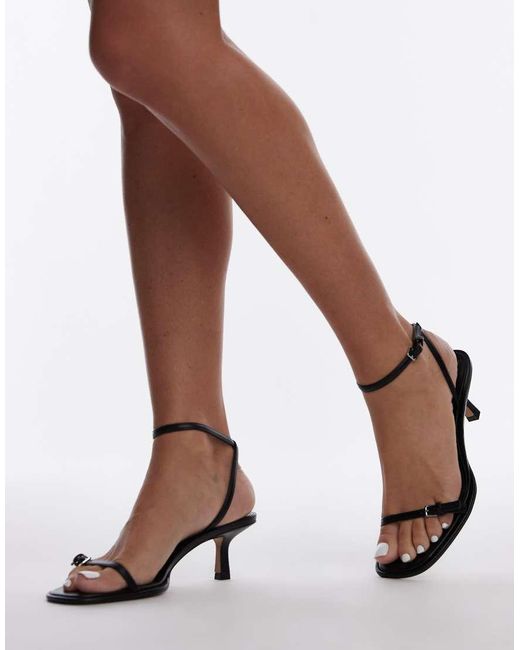 Mango Brown Strappy Mid Heel