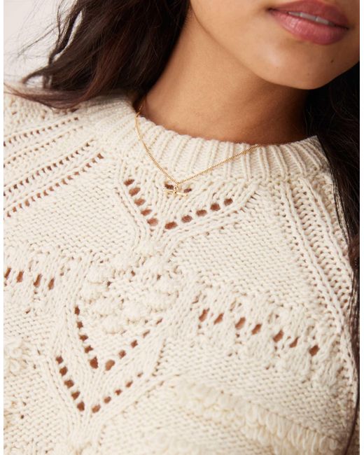 Vila Natural Detail Knitted Jumper