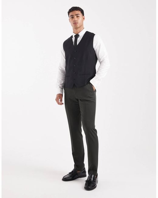 Jack & Jones – slim fit weste aus wollmix in Blue für Herren