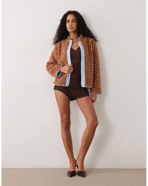 Never Fully Dressed Brown Borg Reversible Jacket