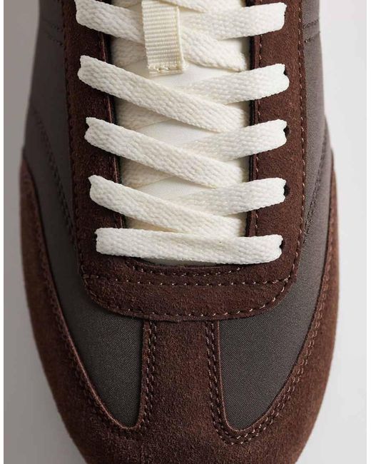 Jack & Jones Brown Faux Suede And Nylon Runner Trainers for men