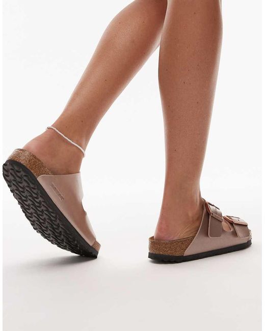 Birkenstock Pink Arizona Narrow Fit Birko Flor Sandals