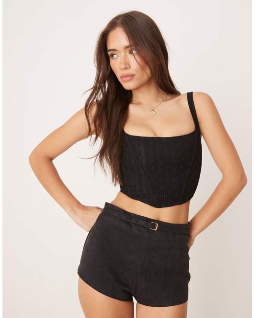 Collective The Label Black Boned Lace Corset
