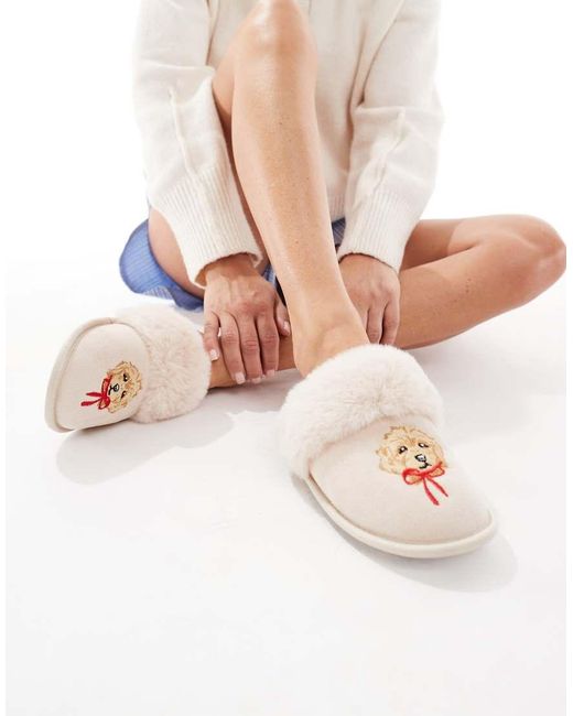 New Look Natural Cockapoo Novelty Slippers
