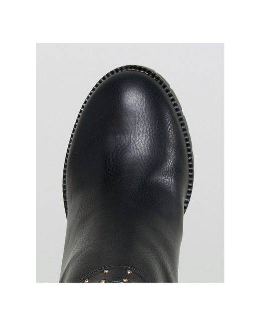 studded heeled chelsea boots