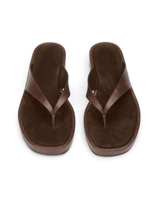 Tony Bianco Brown Kyra Toe Thong Sandals