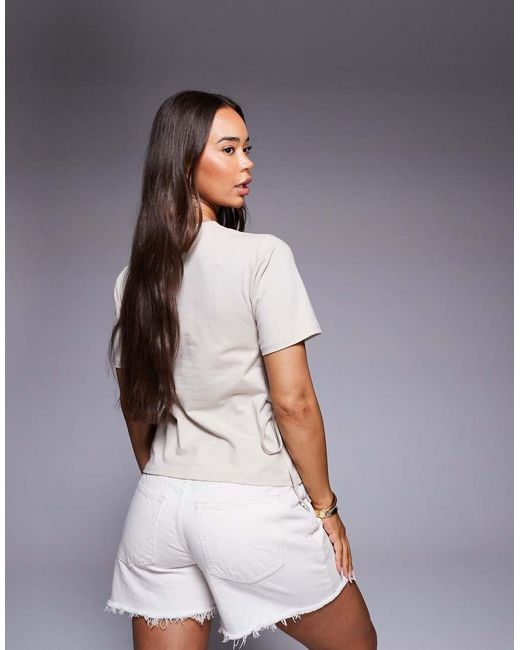 Fashionkilla Gray Exclusive Cotton Tie Side Detail T-Shirt