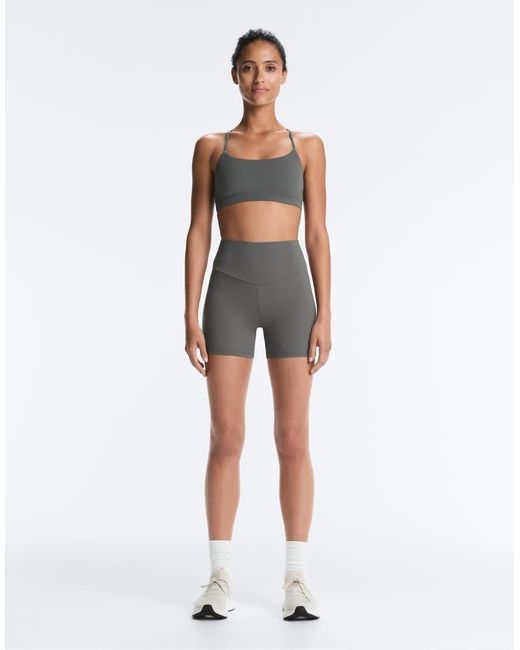 Oysho Gray Comfortlux High-Rise 10Cm Hot Pants