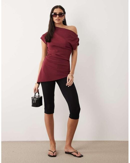 Gina Tricot Red Asymmetric Top