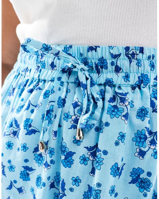 Yours Blue Full Wrap Skirt