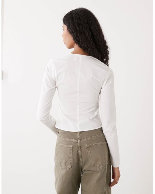 Weekday White – langärmlige bluse
