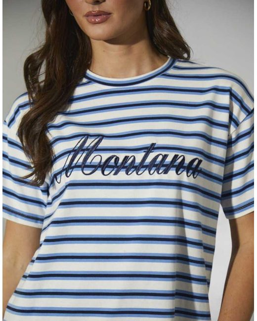 South Beach Blue Montana Stripe Tee