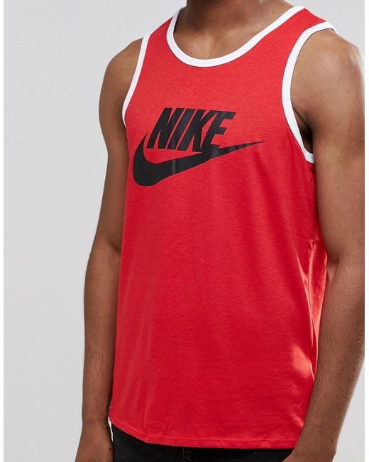 red and white nike vest