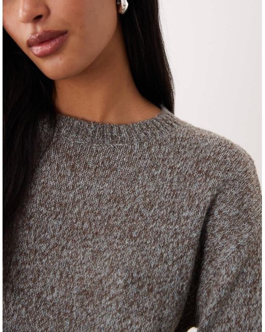 Pull ras Mango en coloris Gray