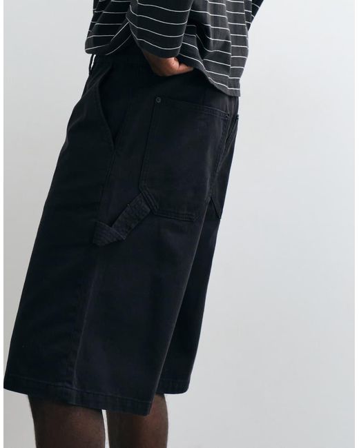 Cotton On Black Super baggy Worker Short for men