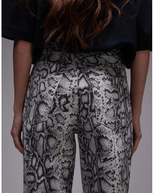 TOPSHOP Black Kort High Rise Straight Jean