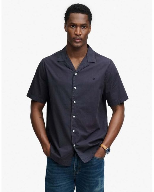Superdry Blue Cabana Short Sleeve Shirt for men