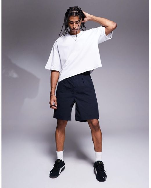 ASOS – mittellange jorts in Blue für Herren
