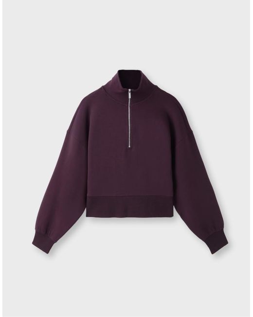 Stradivarius Purple B10 Zip-up Sweatshirt With Collar