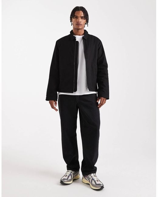 Jack & Jones Black Zip Harrington Jacket for men