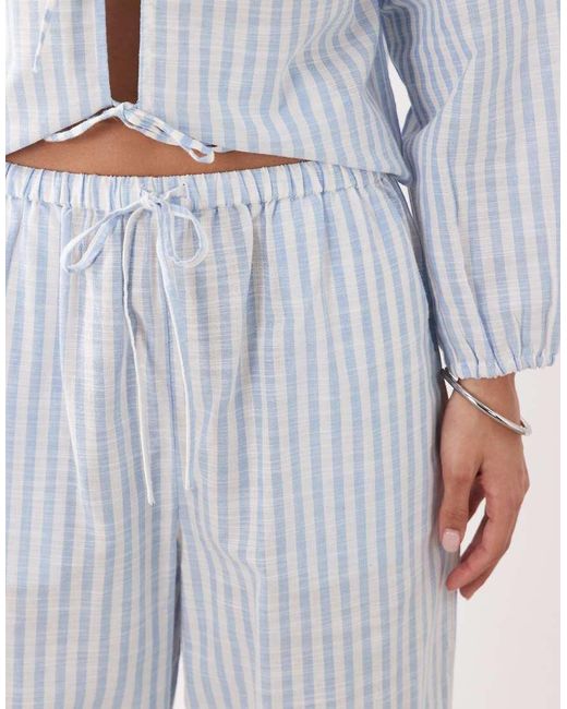esmé studios White Curve Tie Front Beach Pants