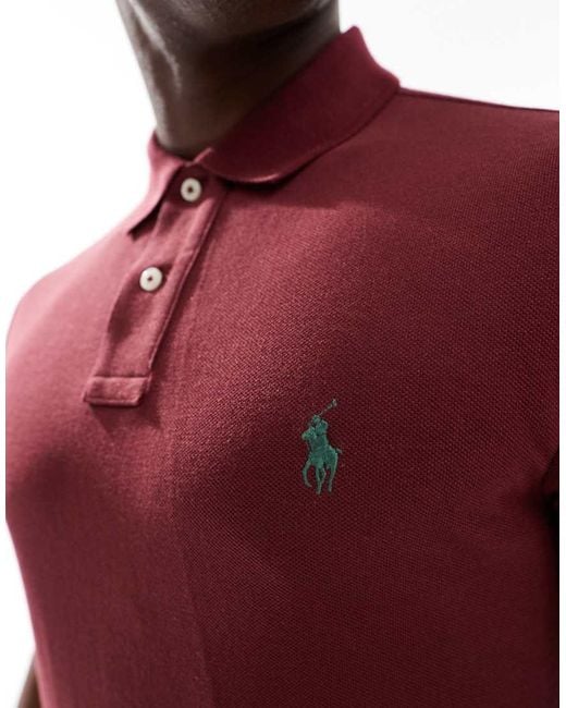 Polo Slim di Polo Ralph Lauren in Red da Uomo