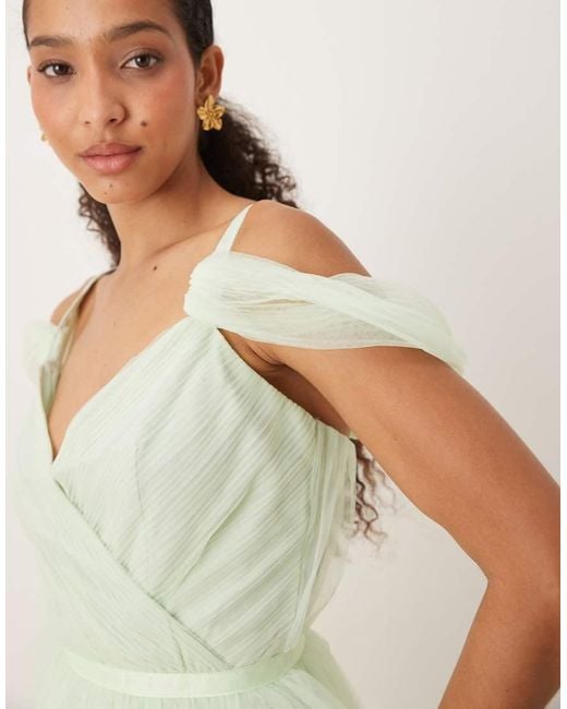 True Decadence Natural Pleated Petal Midi Dress