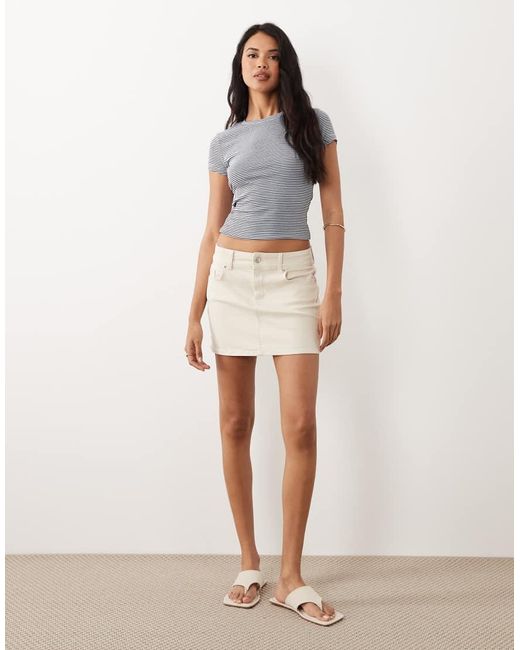 Gina Tricot Blue Crew Neck Top