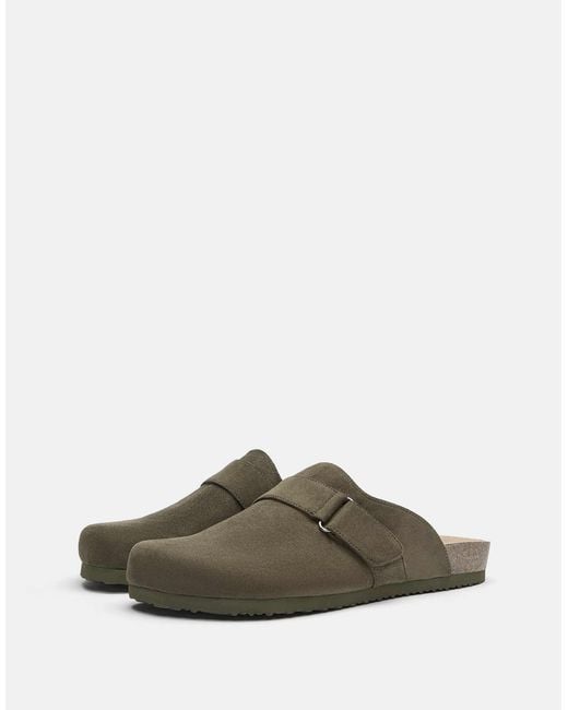 Pull&Bear – clogs in Green für Herren
