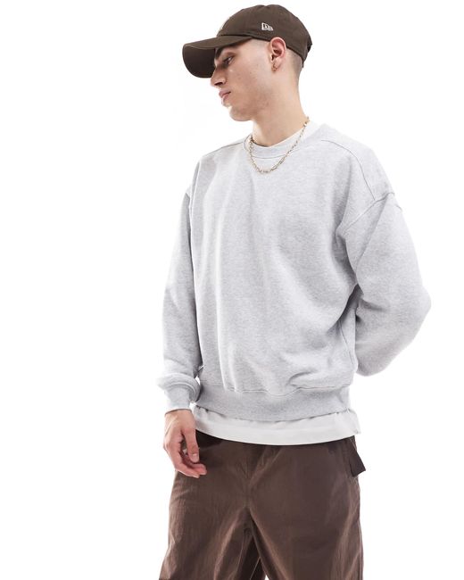 Cotton On Cotton on – kastiges sweatshirt in Gray für Herren