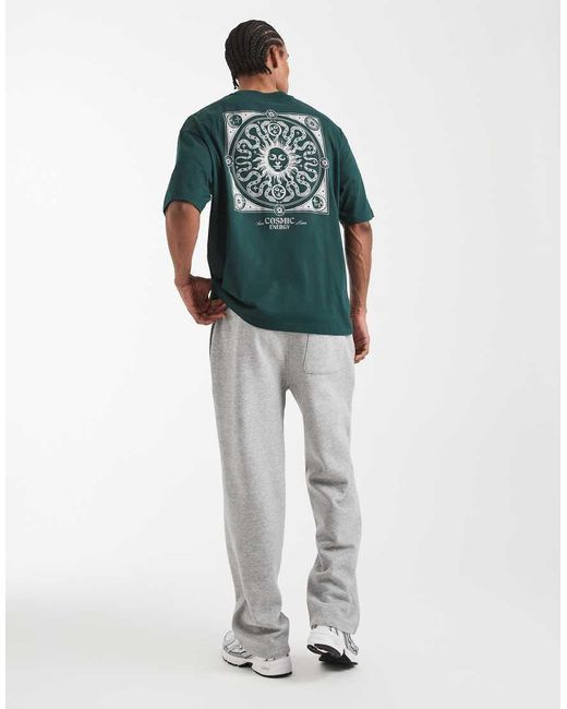 ASOS Green Oversized T-shirt With Celestial Graphic for men