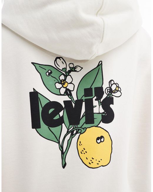 Levi's White – oversize-kapuzenpullover