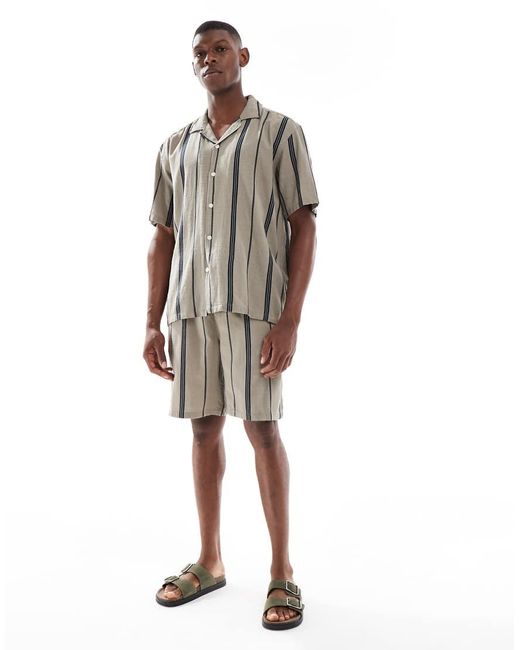 Only & Sons Multicolor Linen Look Shorts for men