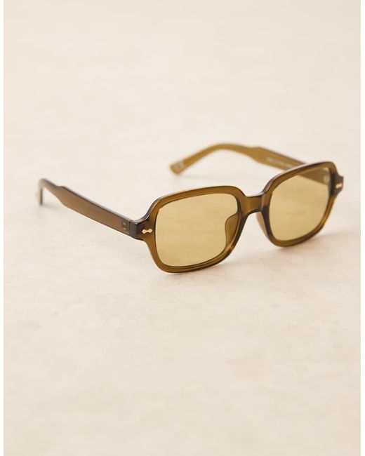 ASOS Brown Square Frame Sunglasses