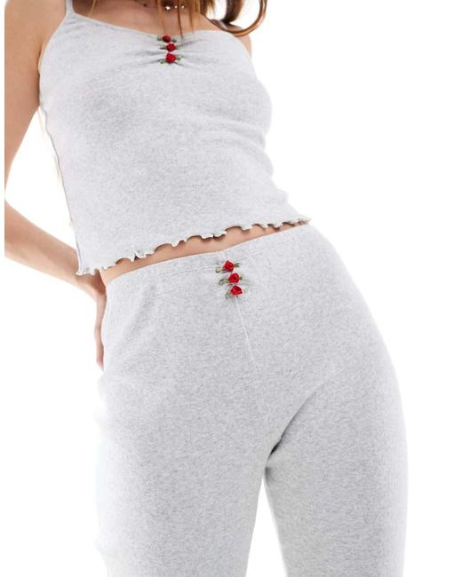 Cotton On White Cotton On Sleep Pointelle Rib Capri