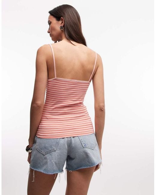 Monki Blue Straight Strap Vest
