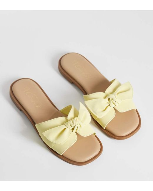 New Look Metallic Woven Bow Detail Sandal