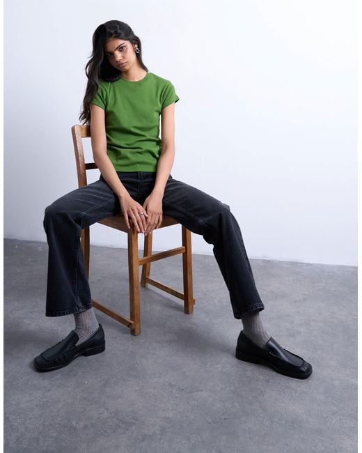 TOPSHOP Green Everyday Tee