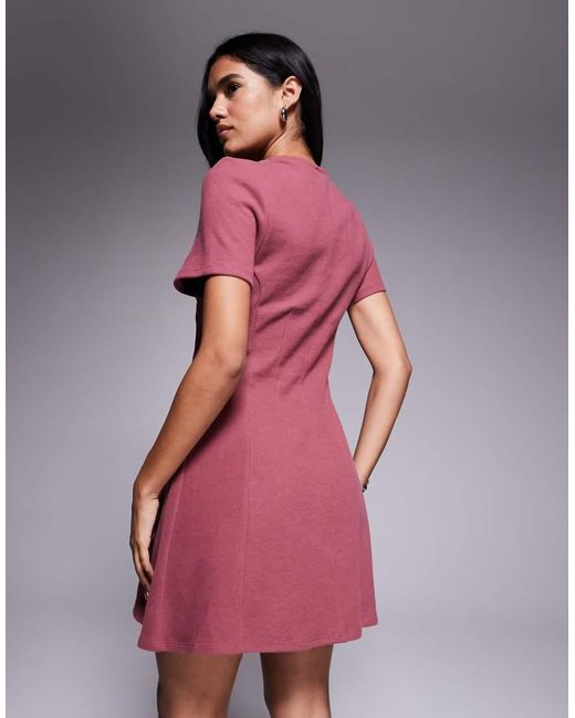 ASOS Purple Supersoft Seam Detail Mini Dress